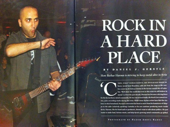Syrian Metal is War's first press in Rolling Stone. [Photo by Hazem Abdul Raouf]